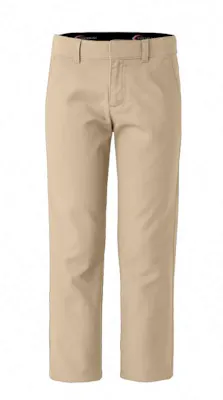 Girls' Uniform Pants - Khaki, Size 7, Adjustable Waistband