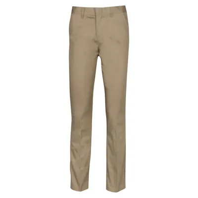 Girls' Uniform Pants - Khaki, Size 7, Adjustable Waistband