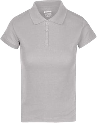 Juniors' Polo Uniform Shirts - Grey, Size Small