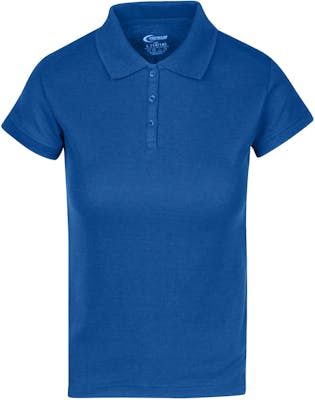 Juniors' Polo Uniform Shirts - Royal Blue, Size Small