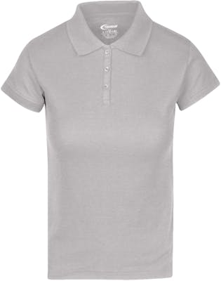 Juniors' Polo Uniform Shirts - Gray, Size Medium