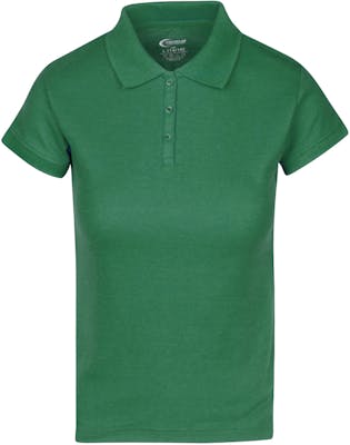 Juniors' Polo Uniform Shirts - Hunter Green, Size 2XL