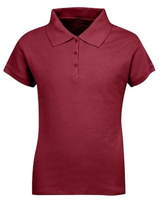 Girls' Polo Shirts - Burgundy, Size 3/4 (XXS)