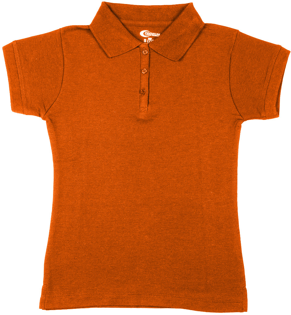 girls orange polo shirt