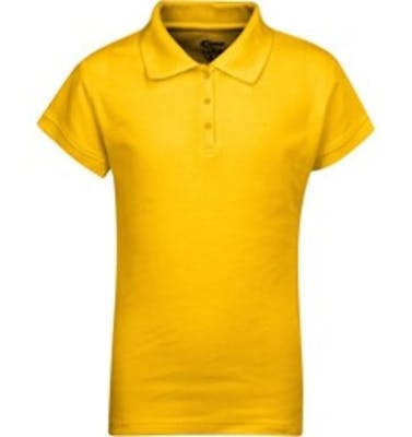 Girls' Polo Shirts - Gold, Size 18/20 (XL)
