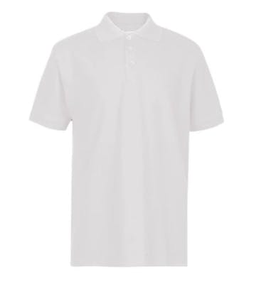Youth Polo Shirts - White, Size 3/4 (XXS)