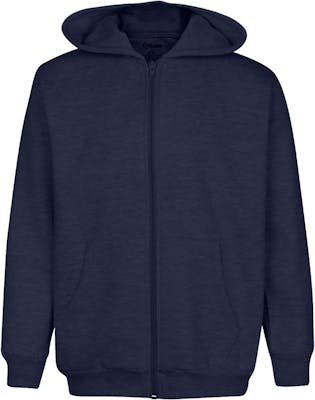 Youth Zippered Hoodies - Navy, Size 3/4