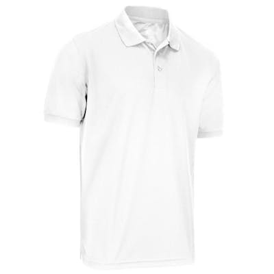 Men's Polo Shirts - White, Small, Moisture Wicking