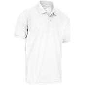 Men's Polo Shirts - White, Medium, Moisture Wicking