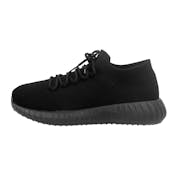 Men's Sock Jogger Shoes - Black, Knit Suede