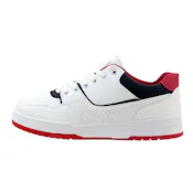 Men's Low Court Sneakers - White/Red, Sizes 7-12