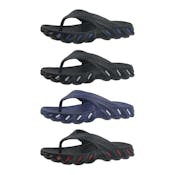 Men's Thong-Style Sandals - Black & Navy, Sizes 7-12