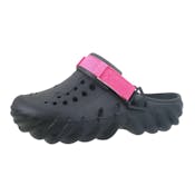 Women's Velcro Clogs - Black/Pink, Sizes 6-10