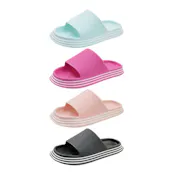 Women's Striped Sole Slides - 4 Colors, Sizes 6-10