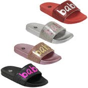 Girls' "Babe" Slides - Size 5-10, Size 2-4 Years