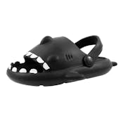 Kids' Shark Slides - Black, Size 11-3, Age 4-8 Years