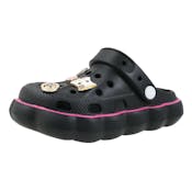 Girls' Scallop Clogs - Black, Size 9-2, Age 3-8 Years