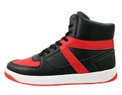 Men's High-Top Sneakers - Red & Black, Size 7-12