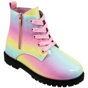 Girls' Side Zip Combat Boots - 11-4, Tie Dye