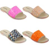 Women's Holographic Slides - Size 6-10, Assorted
