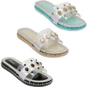 Women's Pearl Slides - 3 Colors, Sizes 6-10