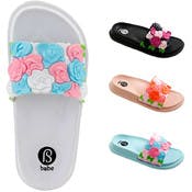 Women's Floral Slides - Assorted, Size 6-10
