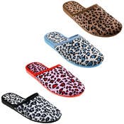 Women's Slip On Slippers - S-L, Leopard Print