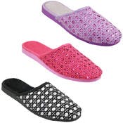 Women's Slippers - S-L, Sequin, Slip On