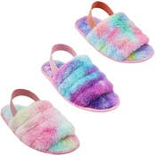 Women's Slingback Slippers - Sizes Small-Large, Tie Dye