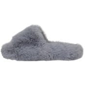 Women's Fuzzy Slide Slippers - S-L, Gray