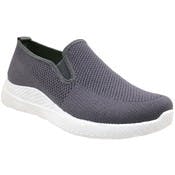 Men's Knitted Slip-on Sneakers - Gray, Sizes 7-12