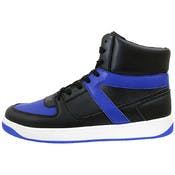 Men's High Top Sneakers - Black/Royal, Sizes 7-12