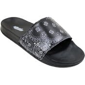 Men's Bandana Slides - Black, Size 8-13