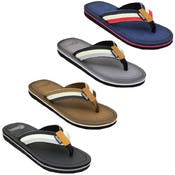 Men's Tri Stripe Sandals - 4 Colors, Sizes 7-12