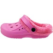 Toddler's Fleece Lined Clogs - Pink, Size 5-10, Age 1-3 Years