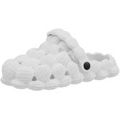 Big Kids' Peanut Clogs - White, Sizes 13-5
