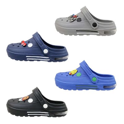 Big Boys' Bubble Patch Clogs - 4 Colors, Sizes 11-3