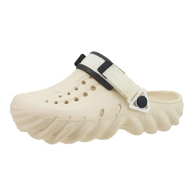 Women's Velcro Clogs - Bone, Sizes 6-10