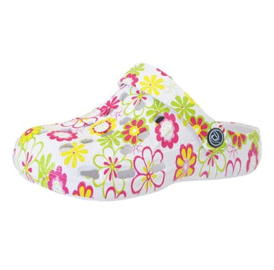 Girls' Floral Clogs - Size 11-3, Age 4-8 Years