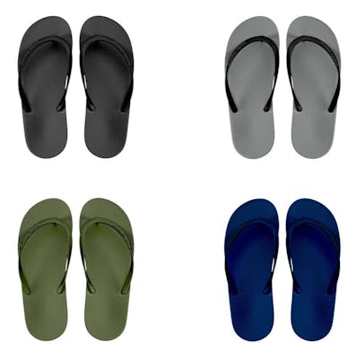 Men's Flip Flops - Two Tone, 7-12