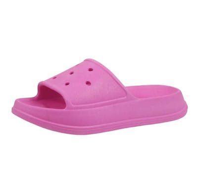 Kids' Perforated Slides - Fuchsia, Size 9-2