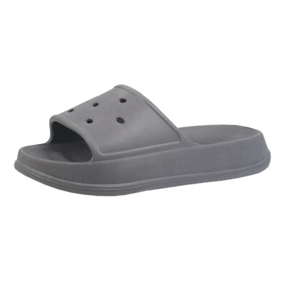 Kids' Perforated Slides - Gray, Size 9-2