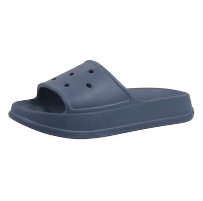 Kids' Perforated Slides - Navy, Size 9-2