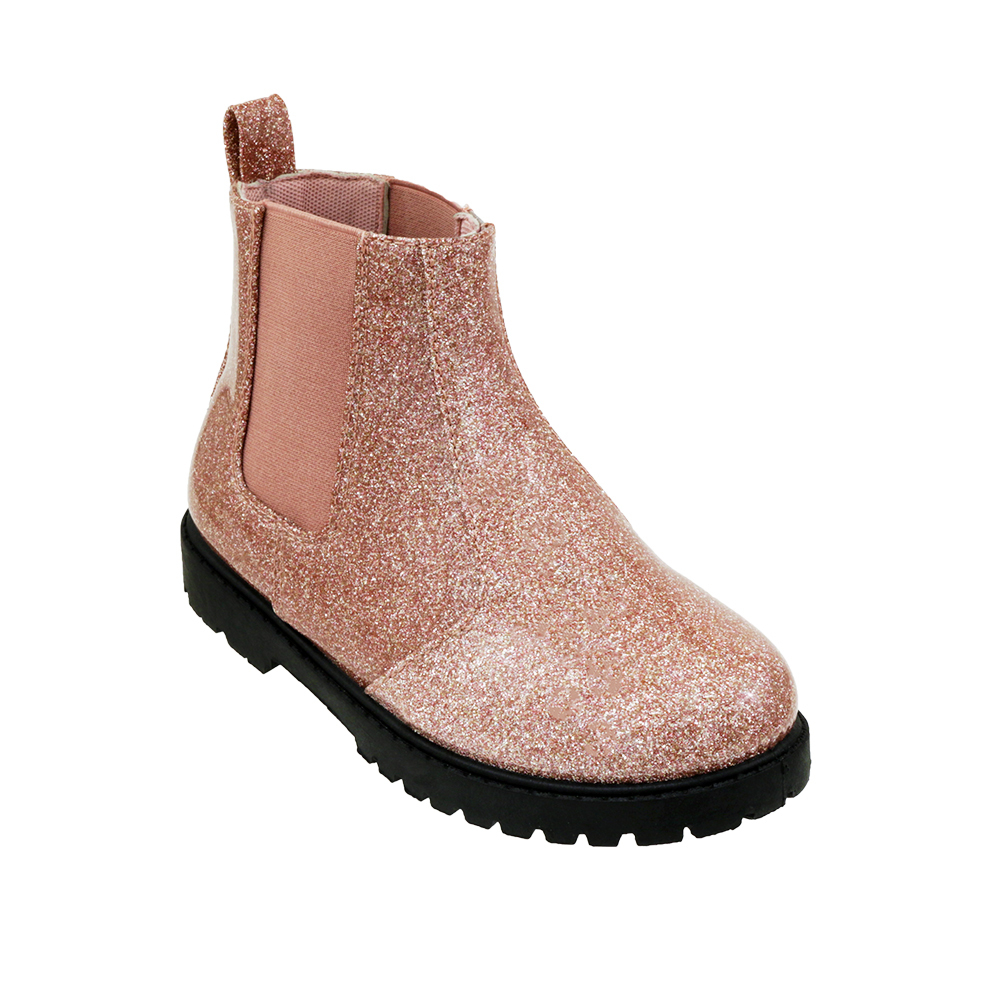 Wholesale Girls' Pull-on Boots - Pink Sparkle, 11-4 | DollarDays