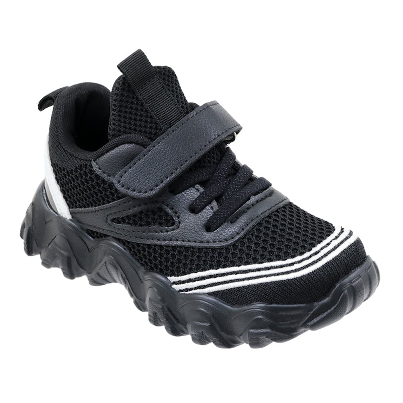 Boys' Knit Sneakers - Black  7-12