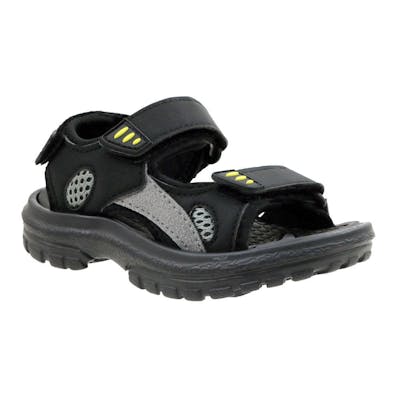 Boy's Sport Sandals - Black, Size 7-12