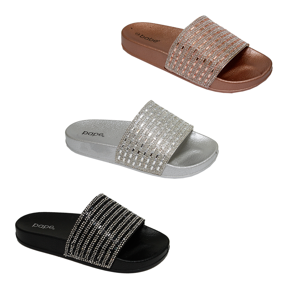 rhinestone slide sandals wholesale