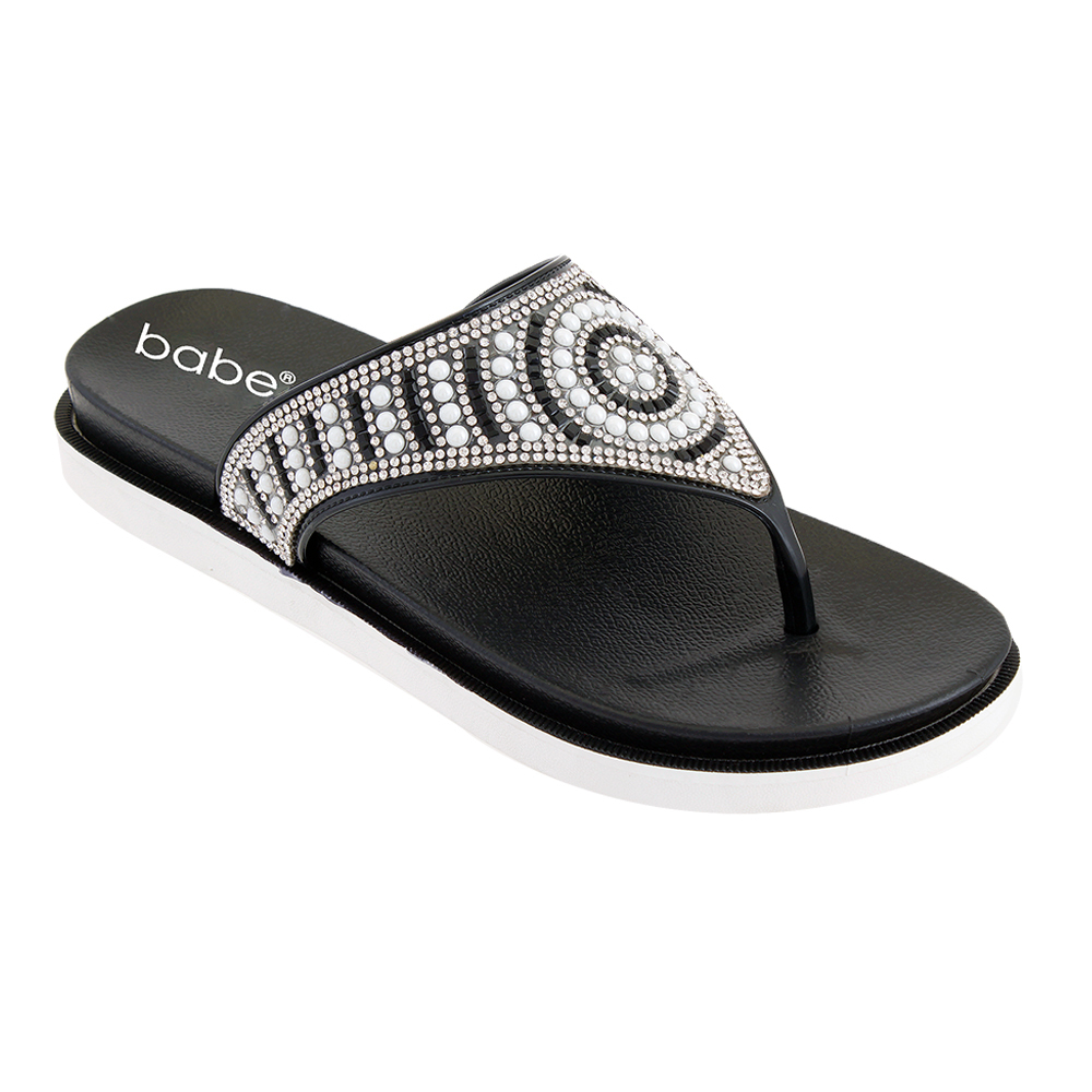 jeweled thong sandals