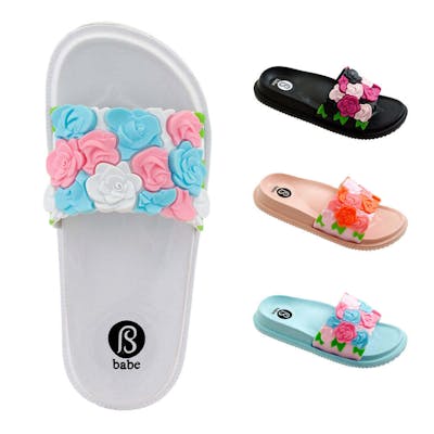 Women's Floral Slides - Assorted, Size 6-10