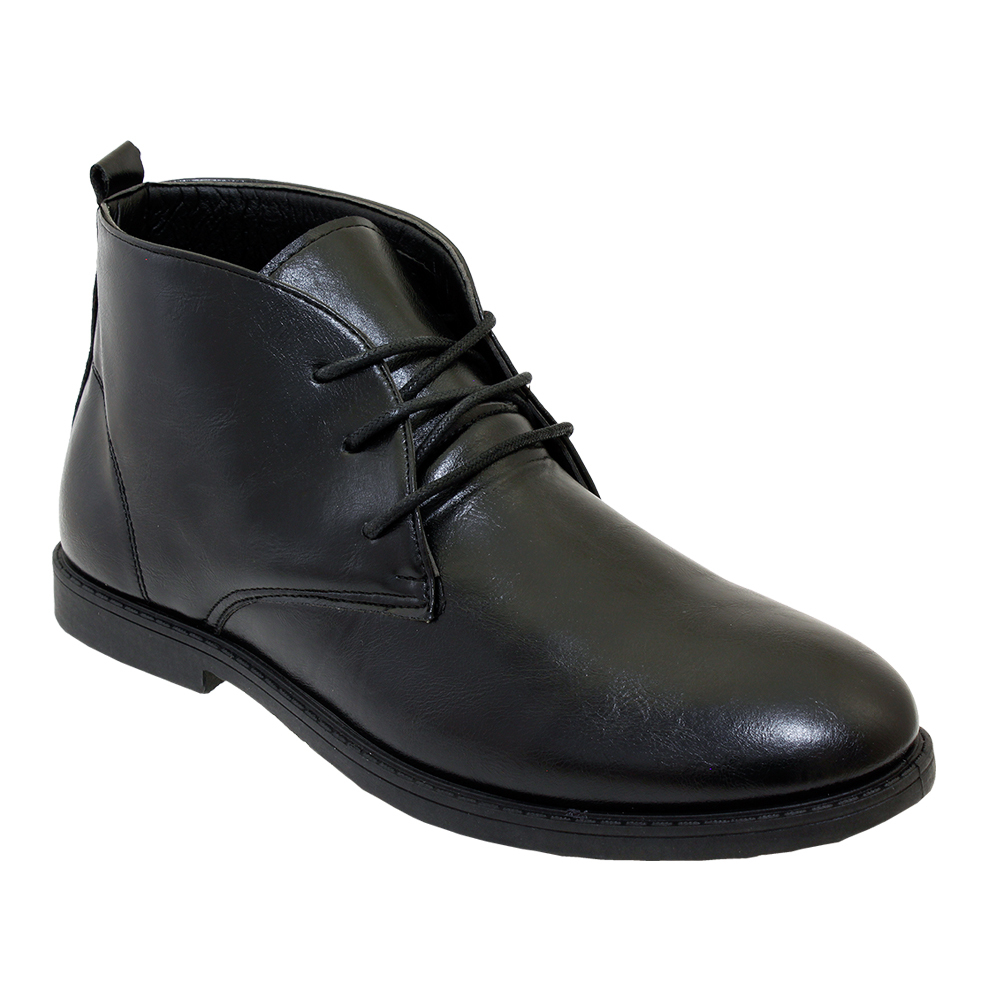 black casual chukka boots